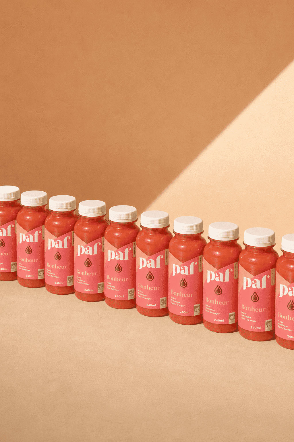 Coffret de jus fraise, framboise & orange - BONHEUR