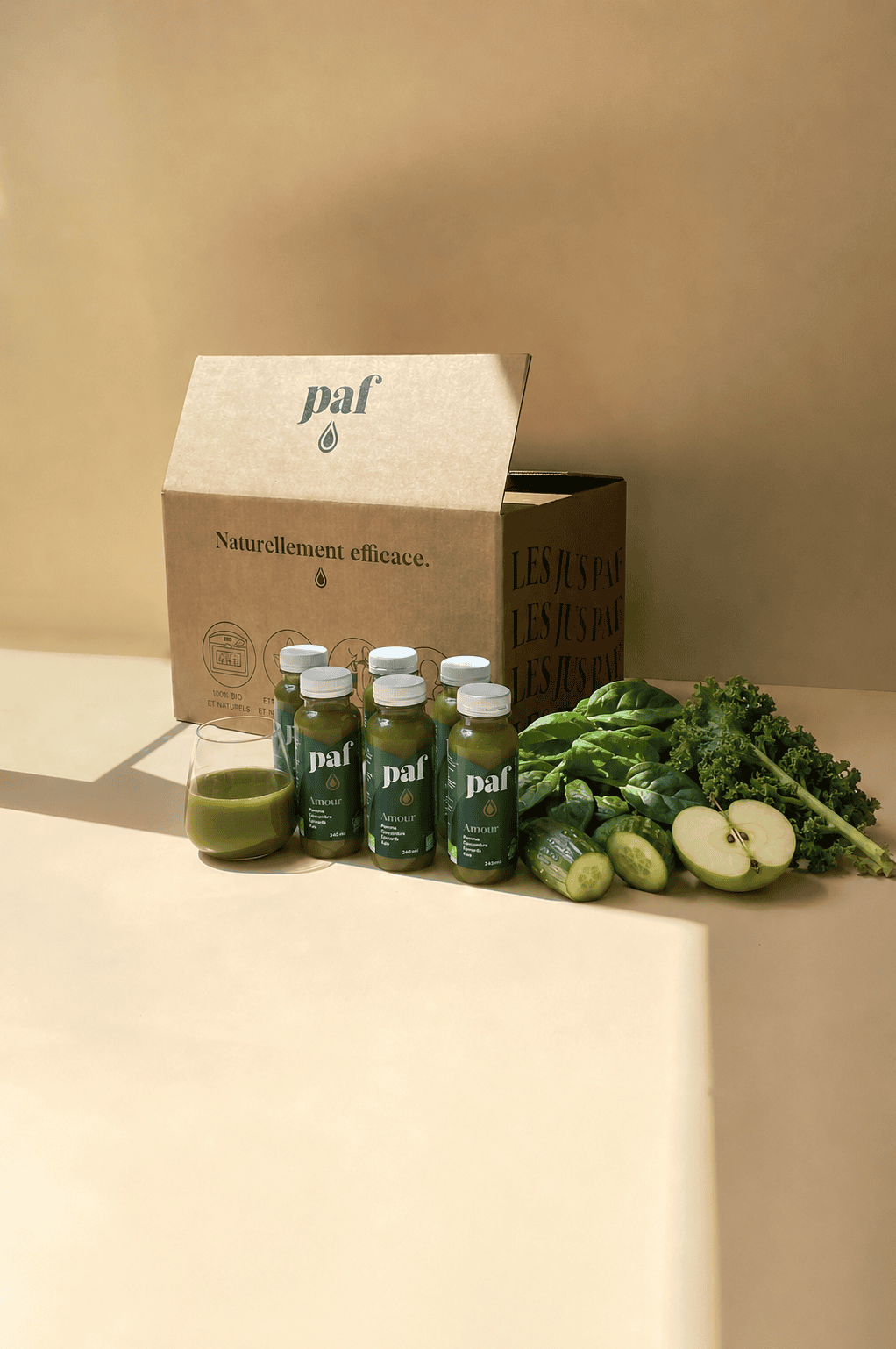 Coffret de jus vert concombre, épinards & kale - AMOUR – Image 4
