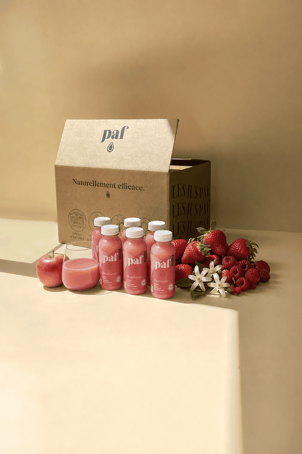 Coffret de jus fraise, framboise & orange - BONHEUR – Image 4